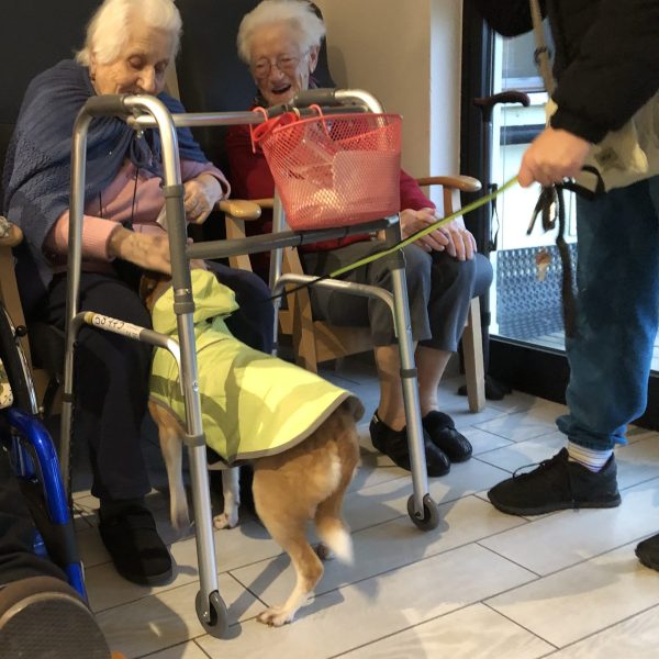Faustine e Pina con cane
